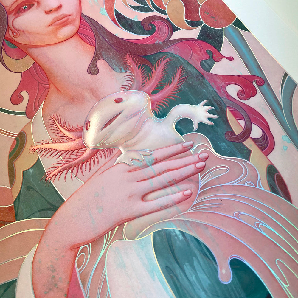 Lady with an Axolotl